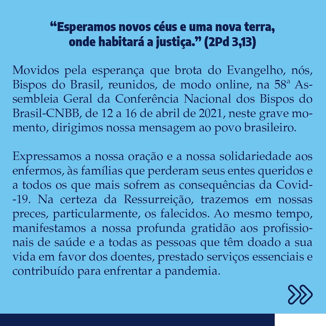 Mensagem dos Bispos do Brasil ao Povo Brasileiro sobre o Momento Atual